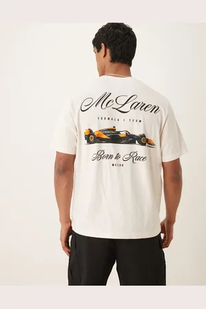 Abercrombie & Fitch Mclaren motif back print t-shirt in -White