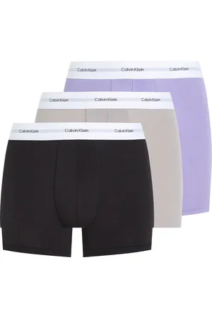 Calvin Klein Cotton Modal Stretch 3 pack boxer briefs in black/grey/lilac