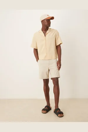 ASOS Mid length pull on chino shorts in -Neutral