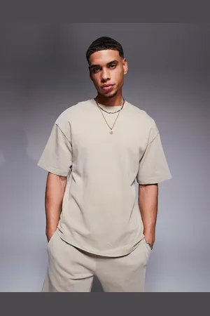 ADPT. Oversized t-shirt in washed brown (part of a set)