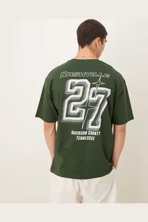 ASOS Oversized t-shirt with city graphic in dark green