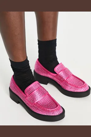 ASOS Million chunky embellished loafers in