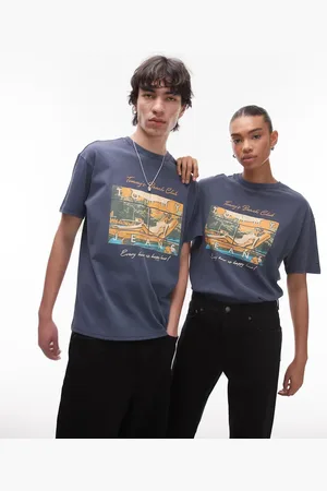 Tommy Hilfiger Unisex beach club graphic t-shirt in navy