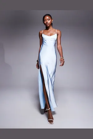 Princess Polly Satin thigh split cami maxi dress in
