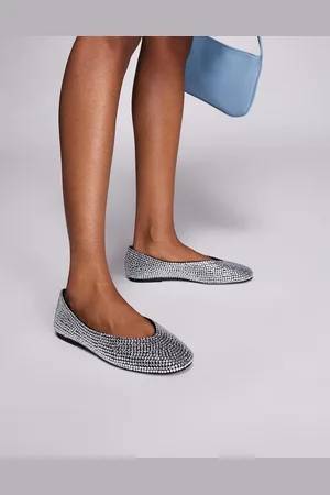 Steve Madden Darts-R embellished ballet flats in silver