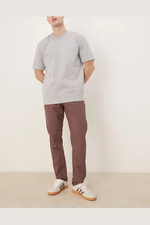 ASOS ASOS DEISGN linen rich slim pants with elasticated waist in