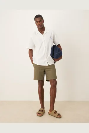 ASOS Mid length pull on chino shorts in -Green
