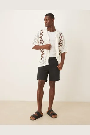 ASOS Mid length pull on chino shorts in