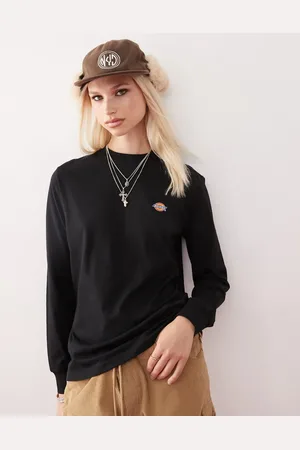 Dickies Mapleton small left chest logo long sleeve t-shirt in