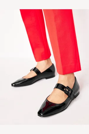 Boden Vic Chisel Toe Mary Janes-Black Patent Women