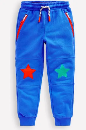Boden Warrior Knee Joggers-Peacock Plume Blue Boys