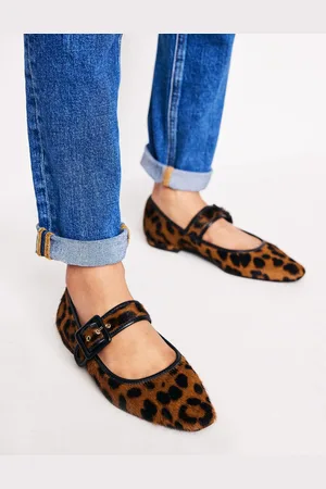 Boden Vic Chisel Toe Mary Janes-Leopard Women