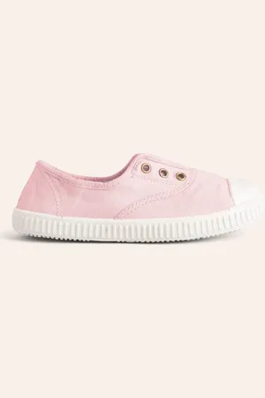 Boden Laceless Canvas Pull-ons-Cameo Pink Girls