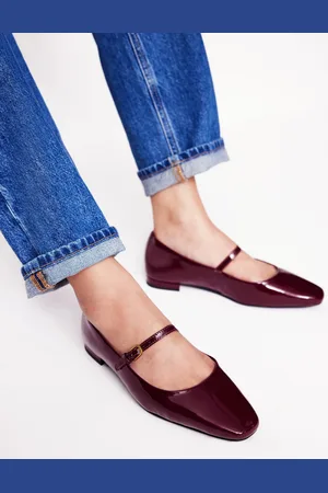 Boden Penelope Mary Jane Flat-Oxblood Women