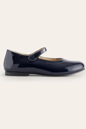 Boden Leather Mary Janes-Navy Patent Girls