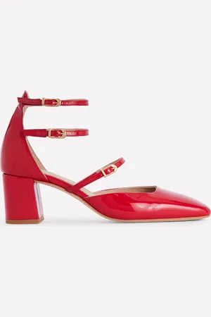 Boden Multi Strap Block Heel Pump-Poppy Red Women