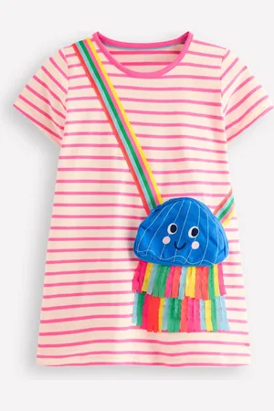 Boden Short Sleeve Applique Tunic-Rose Pink Jellyfish Girls