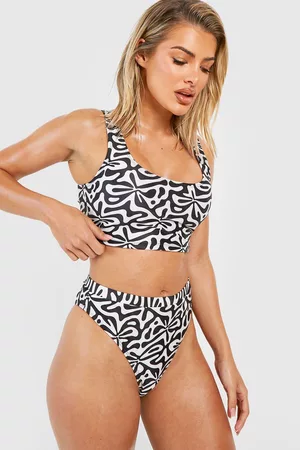 Zebra Padded Underwire Bikini Top