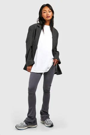 Plus Cotton Jersey Ruched Booty Boosting Flares