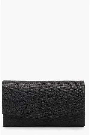 Grainy Pu Envelope Clutch Bag And Chain