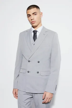 Boohoo Slim Double Breasted Suit Jacket - - 38