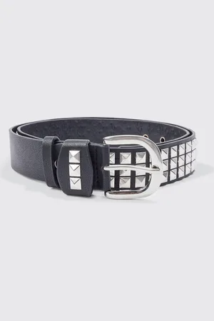 Boohoo Studded Faux Leather Belt - - S