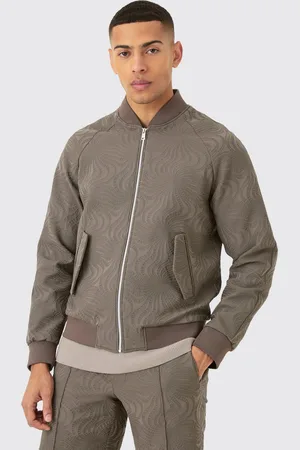 Boohoo Textured Regular Fit Tailored Bomber Jacket - - S