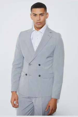 Boohoo Super Skinny Double Breasted Suit Jacket - - 40