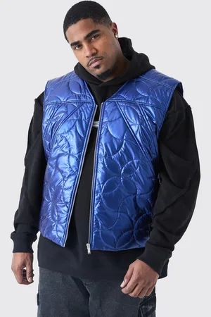 Boohoo Plus Metallic Quilted Gilet - - XXXL
