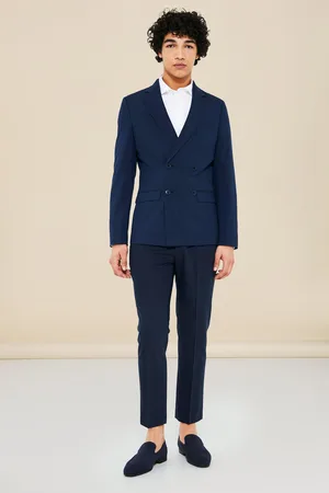 Boohoo Super Skinny Double Breasted Suit Jacket - - 40