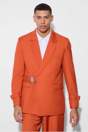 Boohoo Buckle Chest & Cuff Relaxed Fit Suit Jacket - - 42