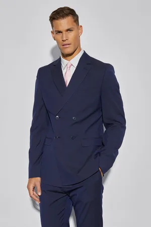 Boohoo Tall Slim Double Breasted Suit Jacket - - 38
