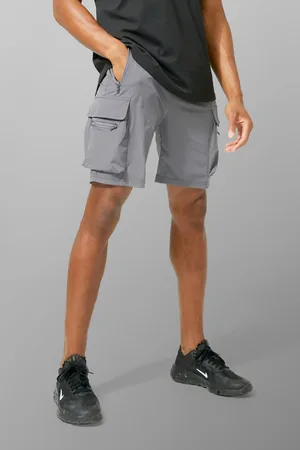 Boohoo Man Active Lightweight 5Inch Slim Cargo Shorts - - L