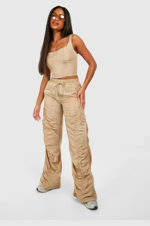 Boohoo Parachute Ruched Pants - - 16