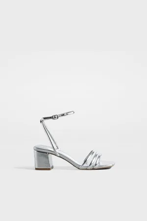 Boohoo Wide Fit Square Toe Triple Strap Low Block Heel Sandals - - 10