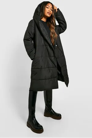 Boohoo Wrap Duvet Coat - - 8