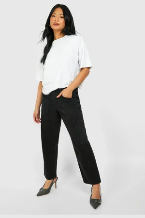 Boohoo Petite Washed Pocket Detail Cargo Jeans - 4