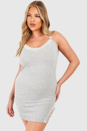 Boohoo Plus Lace Split Detail Nightie - - 22