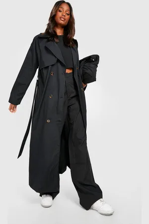 Boohoo Double Breasted Trench Coat - - 12