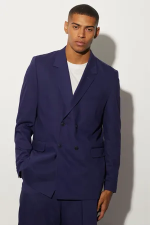 Boohoo Relaxed Fit Double Breasted Suit Jacket - - 38