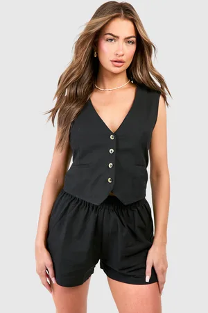 Boohoo Linen Look Waistcoat & Relaxed Fit Shorts - - 6