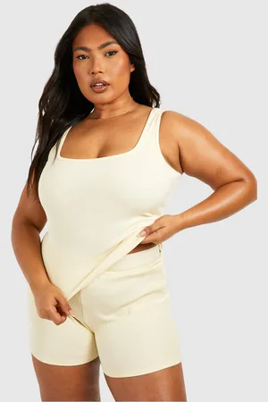 Boohoo Plus Rib Lounge Boxer Short - - 16