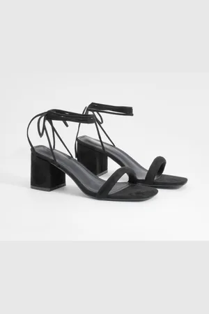 Boohoo Low Block Wrap Up Heels - - 6