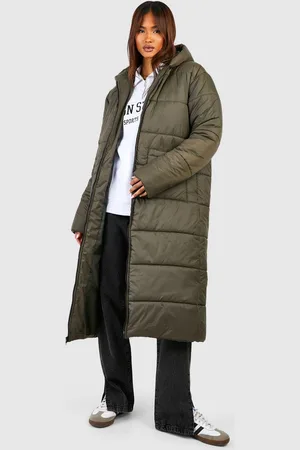 Boohoo Tall Oversized Hooded Longline Puffer Coat - - 6