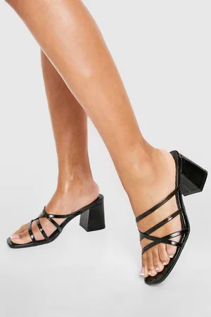 Boohoo Strappy Block Mule - - 6