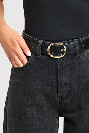 Boohoo Angled Buckle Belt - - ONE SIZE
