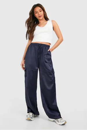 Boohoo Satin Cargo Pants - - 10