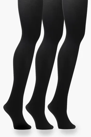 Boohoo Plus 60 Denier 3 Pack Tights - - 16-18