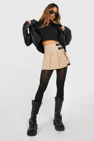 Boohoo Mock Suspender Tights - - ONE SIZE