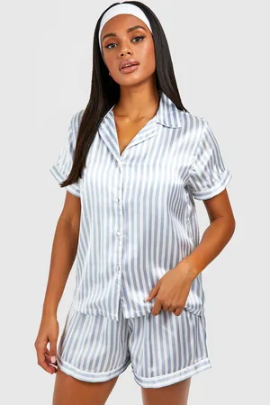 Boohoo Contrast Stripe Pyjama Short Set - - 14